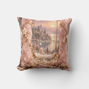 Rose Quartz Schaukel Romantische Blütenpracht Schl Kissen