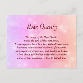 Rose Quarz Crystal Postcard Postkarte