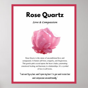 Rose Quarz Crystal Poster