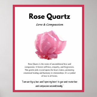 Rose Quarz Crystal Poster