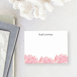 Rose Quarz Pink Wasserfarbenpeonys Post-it Klebezettel