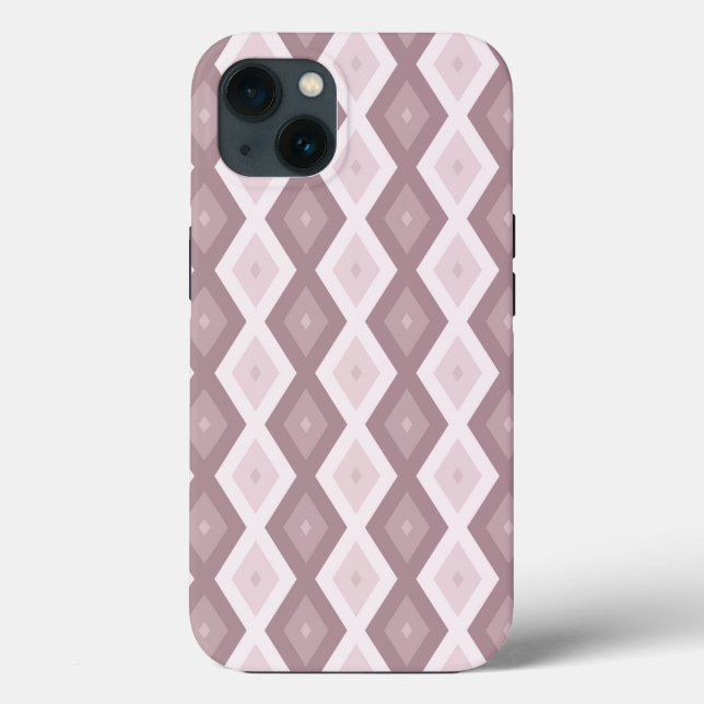 Rose Quarz rosa Diamantmuster Case-Mate iPhone Hülle (Rückseite)
