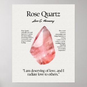 Rose Quarz Steinmetall Poster