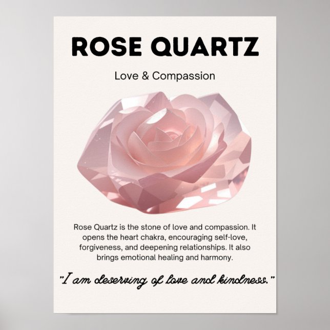 Rose Quarz Stone Poster (Vorne)