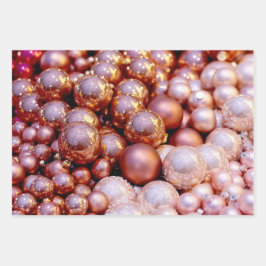 Rose Quarz Weihnachten Geschenkpapier Set