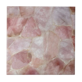 Rose Quarzglas - Marmordrucke Fliese