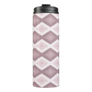 Rose Quarzrosa Rautenmuster Thermosbecher