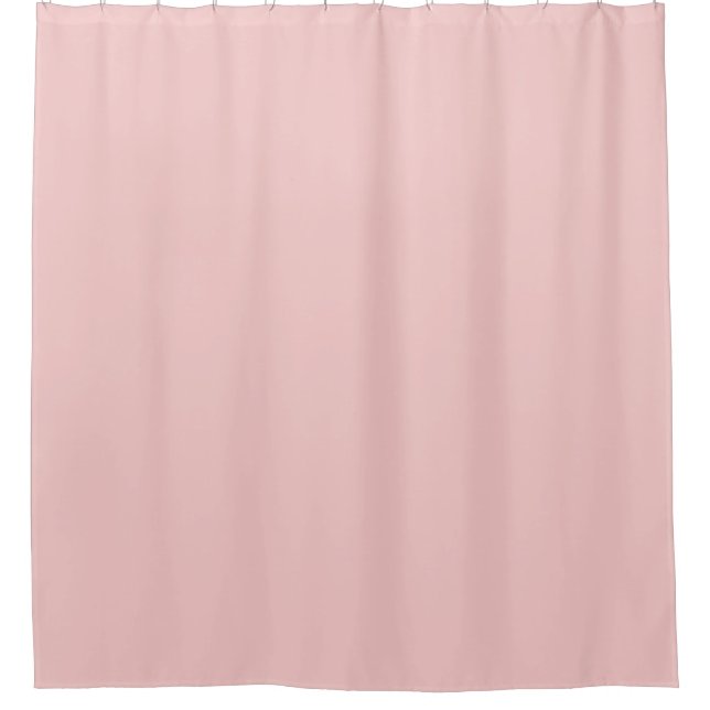 Rose Quarzrosa Vollfarbbadevorhang Duschvorhang (Vorderseite)