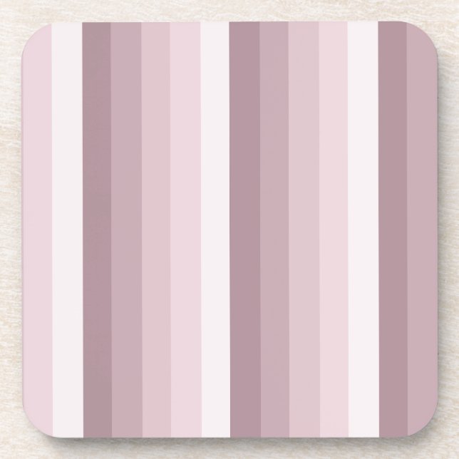 Rose Quarzschattenstreifen Getränkeuntersetzer (Vorderseite)