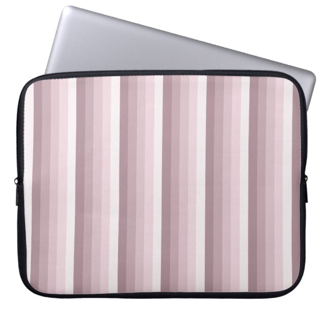 Rose Quarzschattenstreifen Laptopschutzhülle (Vorderseite)