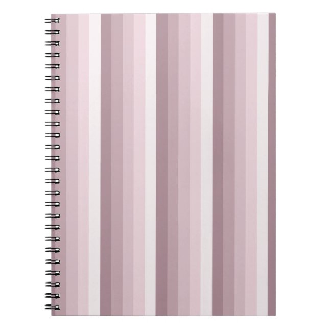 Rose Quarzschattenstreifen Notizblock (Vorderseite)