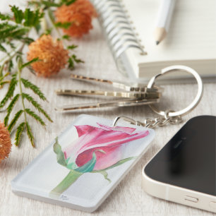 Rose/Queen Doppelsieb Akryllischer Schlüsselanhäng Schlüsselanhänger