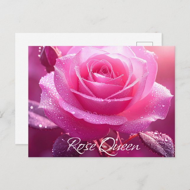 Rose Queen (rosa Auflage) Postkarte (Vorne/Hinten)