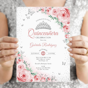 Rose Quinceanera Einladung