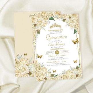Rose Quinceanera Einladung