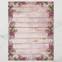 Rose Rahmen Rustikales Holzschuppen Papier