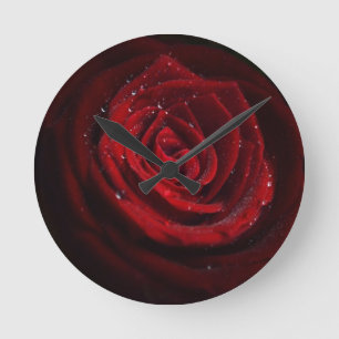 Rose Reben Herzstück Blume Frieden Liebe Destinati Runde Wanduhr
