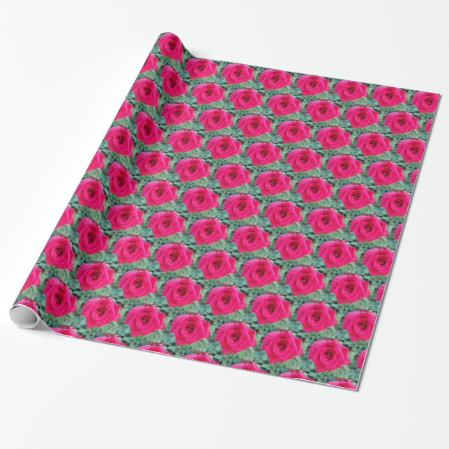 Rose Red Wrapping Paper Geschenkpapier (Ungerollt)