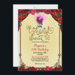 Rose Reds Gelb & Gold Sweet 16 16. Party Einladung<br><div class="desc">Einladungen zur Geburtstagspartei</div>