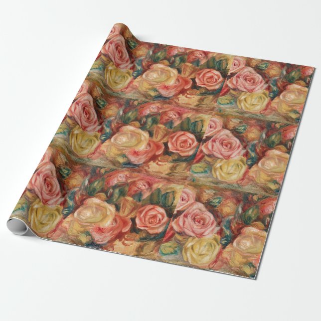 Rose - Renoir Impressionist Paint Geschenkpapier (Ungerollt)