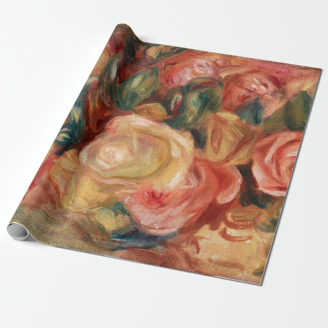 Rose - Renoir Impressionist Paint Wrapping Paper Geschenkpapier (Ungerollt)