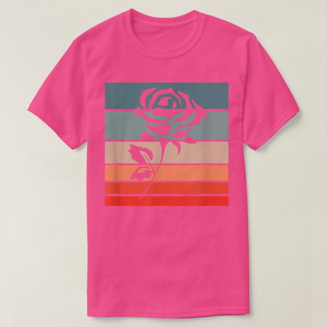 Rose Retro Style Vintag T-Shirt (Design vorne)