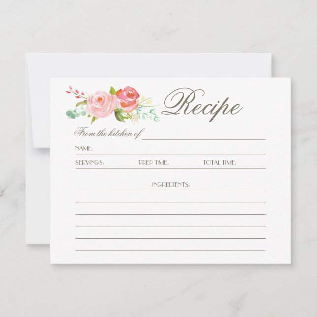 Rose | Rezept Card (Vorderseite)