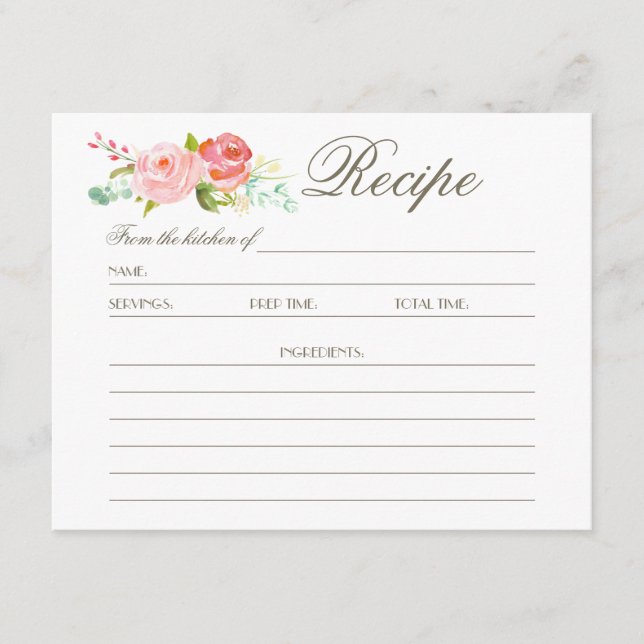 Rose | Rezept Card (Vorderseite)