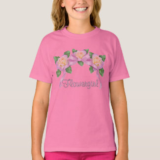 Rose Ribbon Wedding - Blumenmädchen T-Shirt