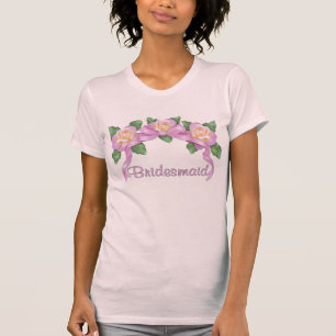 Rose Ribbon Wedding - Bridesmaid T-Shirt