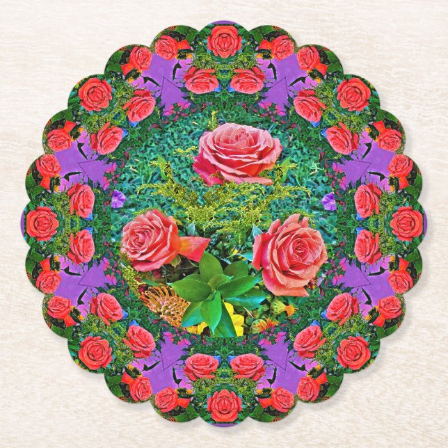 Rose Rings Untersetzer (Vorderseite)