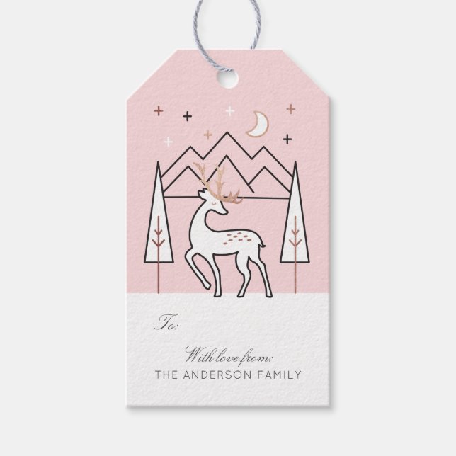 Rose Rodelbahn mit Aussicht Rodelbahn mit Aussicht Geschenkanhänger (Vorderseite)