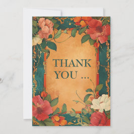 🌹 Rose Romantik: Jugendstil-Plendor Dankeskarte