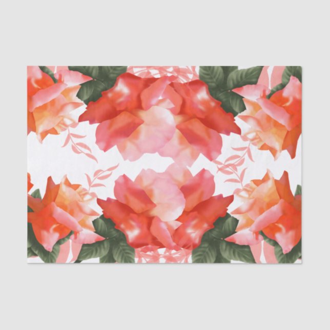 Rose Rosa Blume Tissue Paper Seidenpapier (Vorderseite)