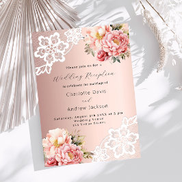 Rose Rosa Blumenstrauß Hochzeitsempfang Einladung