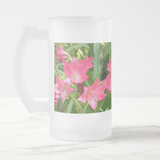 Rose rosa Crinum Lilien-mattierte Gläser Mattglas Bierglas