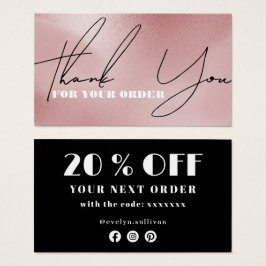 Rose rosa Dank Discount-Karte
