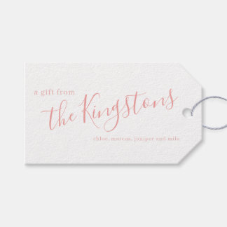 Rose Rosa Familienname Skriptgeschenktasten Geschenkanhänger