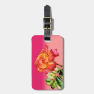 Rose rosa, feine Art Gepäckanhänger