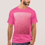 Rose rosa Gefälle geometrisches Messmuster T-Shirt<br><div class="desc">Eleganter moderner geometrischer T - Shirt für jeden. Rose rosa magenta Gefälle geometrische Mesh Muster helle Dreiecke ombre. Dreieck geometrische Masche mit ombre Farbverlauf Design.</div>