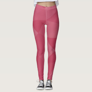 Rose rosa geometrisches Maschenmuster Leggings