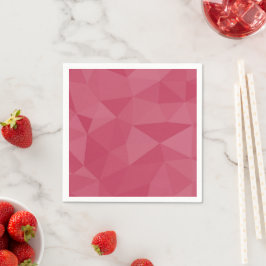 Rose rosa geometrisches Maschenmuster Serviette