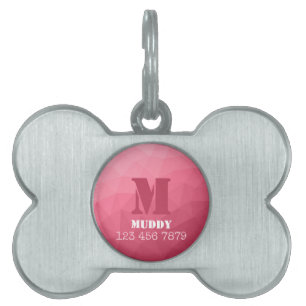 Rose rosa geometrisches Maschenmuster Tiermarke