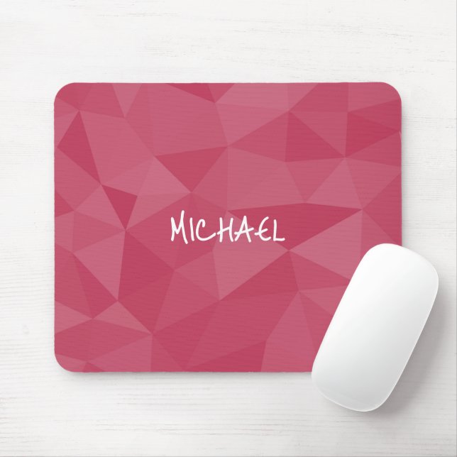 Rose rosa geometrisches Messmuster Individuelle Na Mousepad (Mit Mouse)