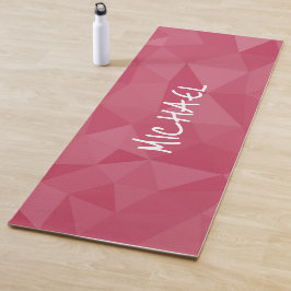 Rose rosa geometrisches Messmuster Individuelle Na Yogamatte