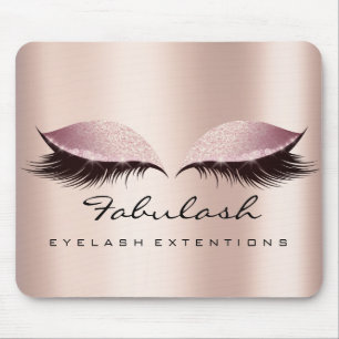Rose Rosa Glitzer WELLNESS-CENTER Schönheit Lashes Mousepad