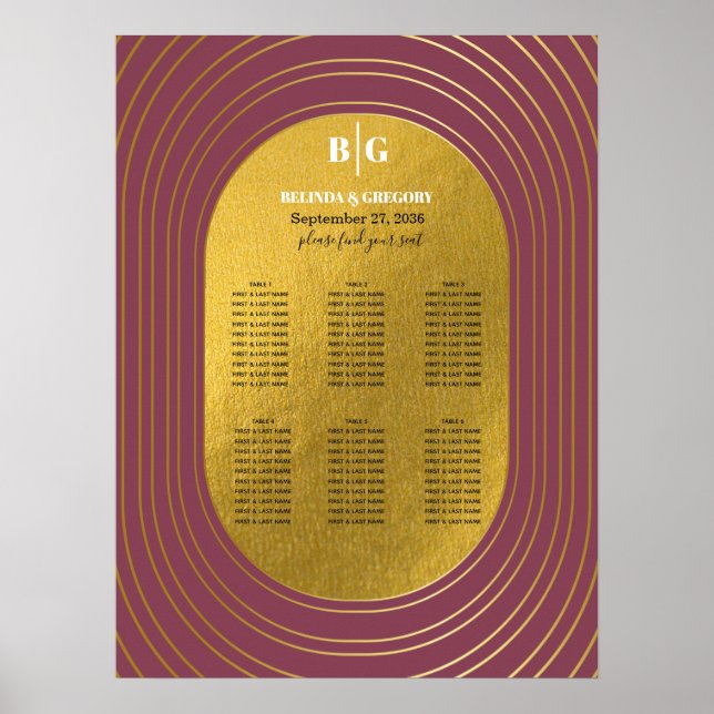 Rose Rosa & Gold Moderne Hochzeitsskala Poster (Vorne)