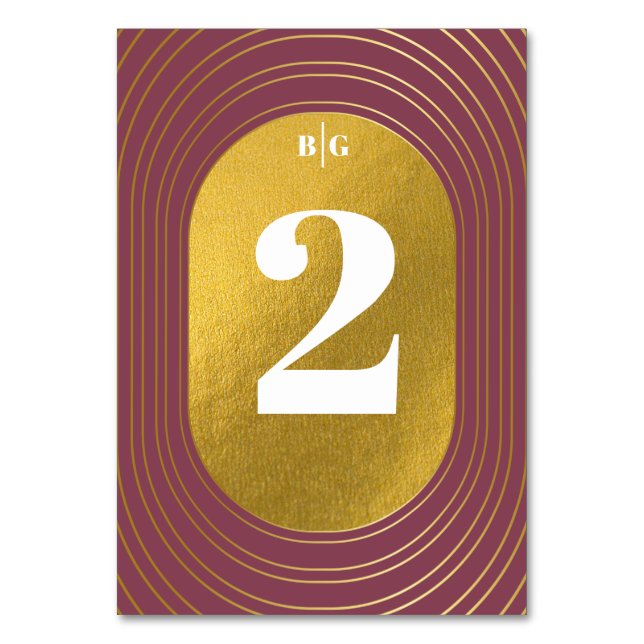 Rose Rosa & Gold Moderne Minimalistische Hochzeit Tischnummer (Vorderseite)