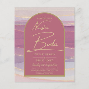 Rose Rosa Goldbarsch Marmor Hochzeit BODA INVITE