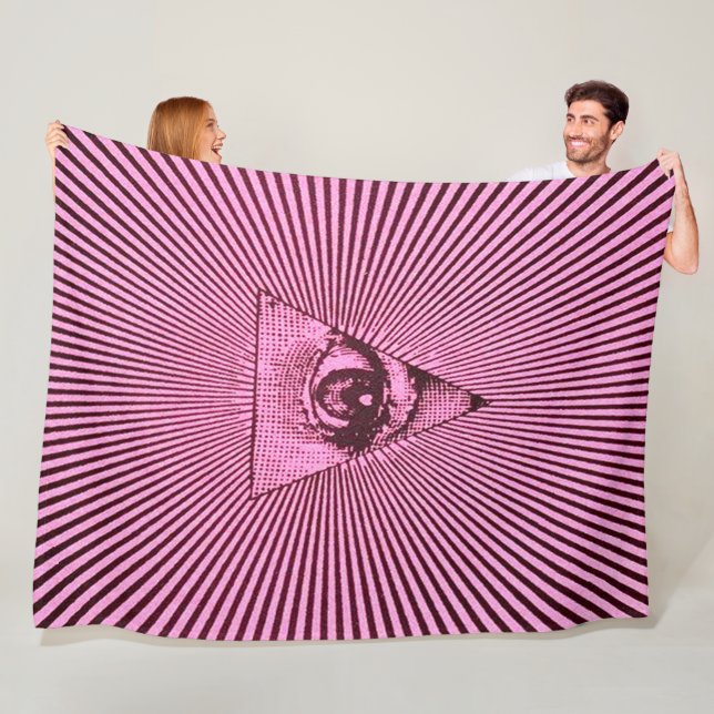 Rose rosa Illuminati Hologramm Fleecedecke (Beispiel)